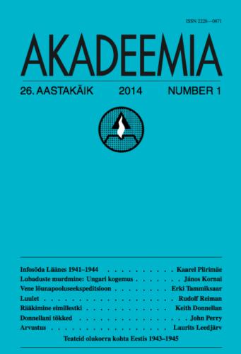 AKADEEMIA nr. 1 - 2014