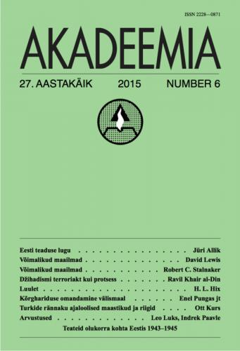 AKADEEMIA nr. 6 - 2015
