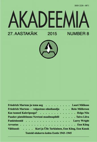 AKADEEMIA nr. 8 - 2015