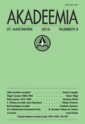 AKADEEMIA nr. 9 - 2015