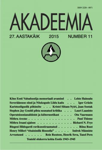 AKADEEMIA nr. 11 - 2015