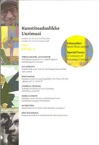 Kunstiteaduslikke Uurimusi 2011, kd 20, nr 3/4 - Erinumber: Eesti filmi sajand (A Century of Estonian Cinema)