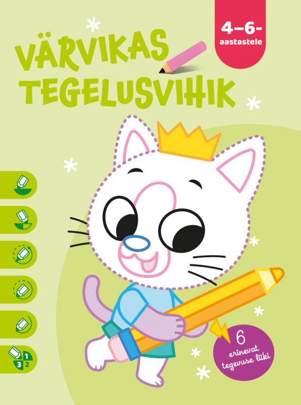 Värvikas tegelusvihik (kass)