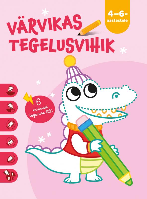 Värvikas tegelusvihik (krokodill)