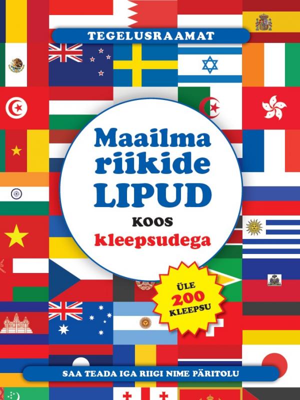 Maailma riikide lipud koos kleepsudega