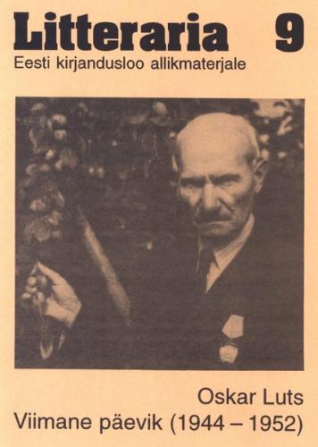 "Litteraria" sari. Viimane päevik, 1944-1952