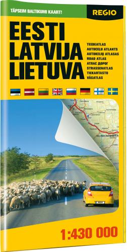 Eesti, Latvija, Lietuvateedeatlas -  autoceļu atlants = autokielių atlasas