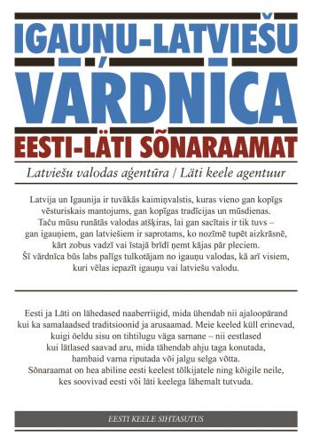 Eesti-läti sõnaraamat. Igauòu-latvieðu vârdnîca.