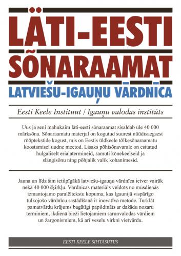 Läti-eesti sõnaraamat. Latvieðu-igauòu vârdnîca