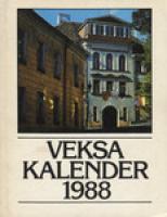 VEKSA kalender 1988/11. V?¤liseestlastega Kultuurisidemete Arendamise ?œhingu aastaraamat