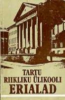 Tartu Riikliku Ülikooli erialad