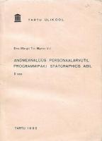 Andmeanalüüs personaalarvutil programmipaketi STATGRAPHICS abil. 2. osa. Statistikaprotseduurid