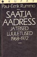 Saatja aadress ja teised luuletused 1968-1972