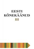 Eesti kõnekäänud III: Indeks