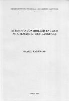 Attempto controlled English as a semantic web language