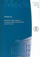 Population health measures to support evidence-based health policy in Estonia