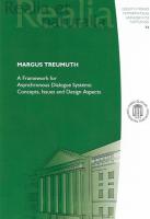 A framework for asynchronous dialogue systems: concepts, issues and design aspects