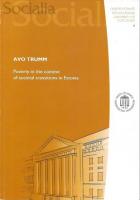 Poverty in the context of societal transitions in Estonia