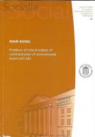 Problems of critical analysis of communication of environmental issues and risks