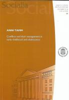 Conflicts and their management in early childhood and adolescence