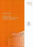 Self-rated health: assessment, social variance and association with mortality