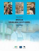 M?¼?¼ja erialane eesti keel. ?•ppematerjal
