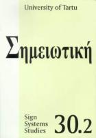 Sign Systems Studies 30.2