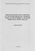 Implementation and validation of the nonhydrostatic adiabatic core of the numerical weather prediction model hirlam