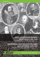 Eesti võõrkeelne raamat ja Estonica 1494-1830. I köide 1494-1710