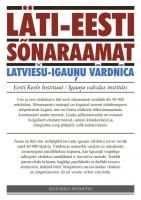 Läti-eesti sõnaraamat. Latvieðu-igauòu vârdnîca