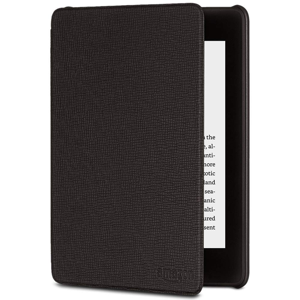 Kindle Paperwhite Leather Cover, Black  (10th Generation - 2018 Release)