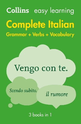 Easy Learning Complete Italian Grammar, Verbs and Vocabulary (3 books in 1)