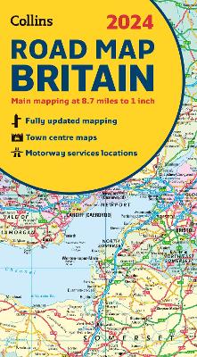 2024 Collins Road Map of Britain: Folded Road Map New edition