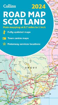2024 Collins Road Map of Scotland: Folded Road Map New edition