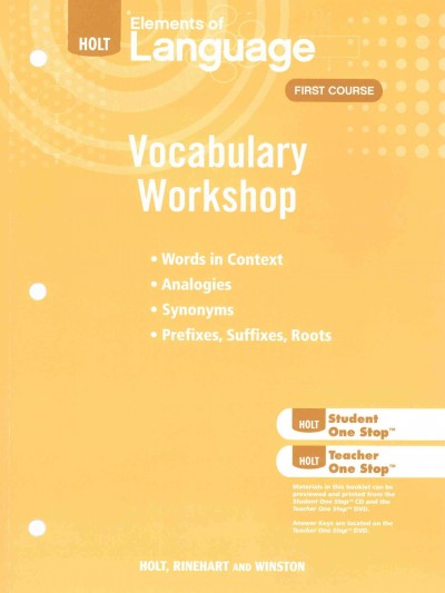 Holt Traditions Vocabulary Workshop: Vocabulary Workshop Workbook ed.