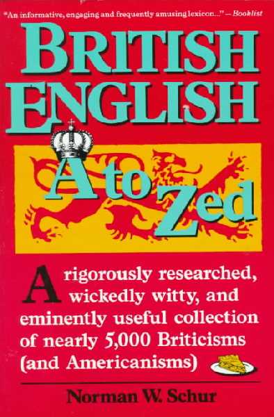 British English, A to Zed
