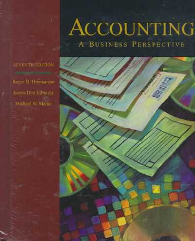 Accounting: A Business Perspective 7th edition