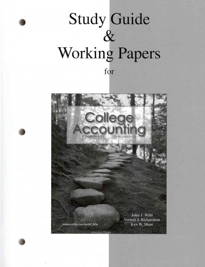 College Accounting, Chapters 1-14: Working Papers 2nd Study Guide ed.