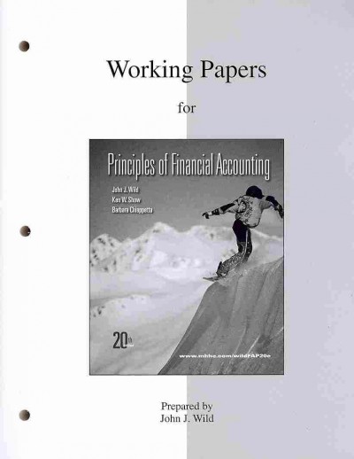 Principles of Financial Accounting: Working Papers 20th Workbook ed.