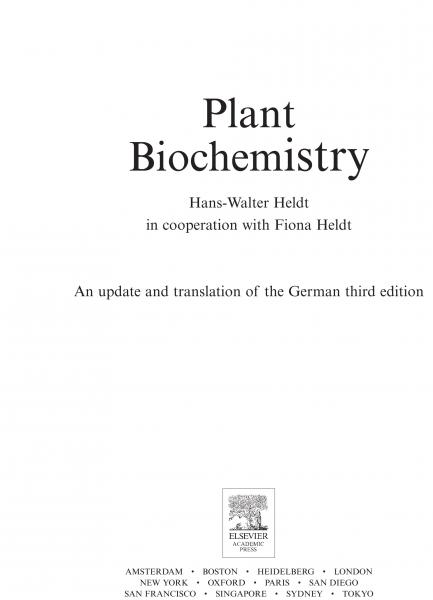 Plant Biochemistry