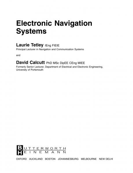 Electronic Navigation Systems 3rd edition