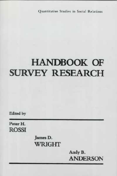 Handbook of Survey Research
