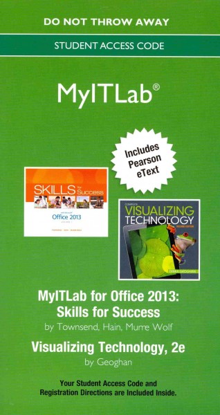 MyLab IT with Pearson eText -- Access Card -- for Skills for Success with  Visualizing Technology