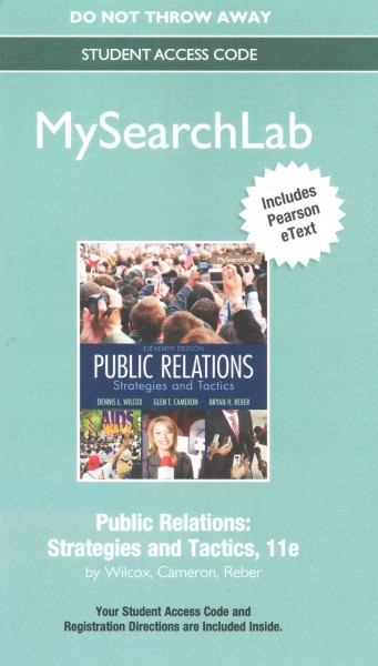 MyLab Search with Pearson eText -- Standalone Access Card -- for Public  Relations: Strategies and Tactics 11th edition