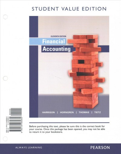 Financial Accounting, Student Value Edition 11th ed.