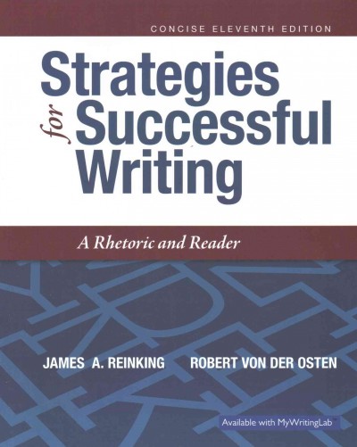 Strategies for Successful Writing, Concise Edition Plus Mylab Writing with  Pearson Etext -- Access Card Package 11th ed.