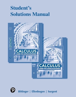 Student Solutions Manual for Calculus and Its Applications 2nd edition