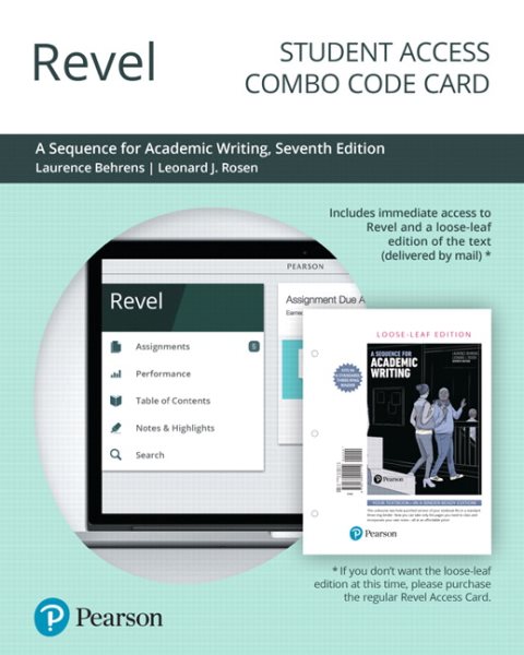 Revel for a Sequence for Academic Writing -- Combo Access Card 7th ed.