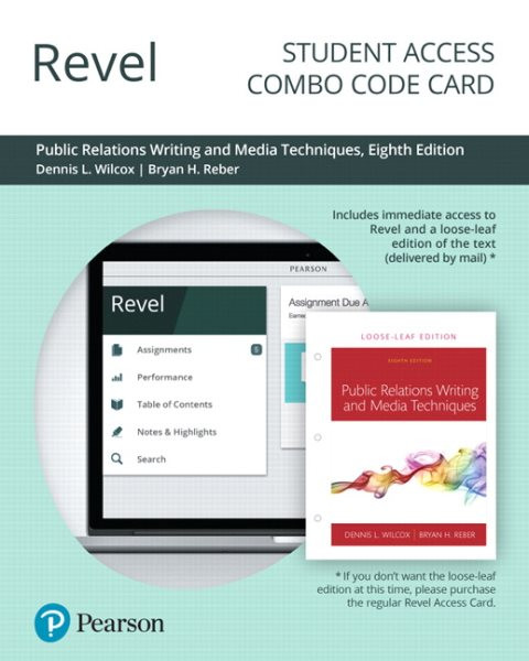 Revel for Public Relations Writing and Media Techniques -- Combo Access Card 8th ed.