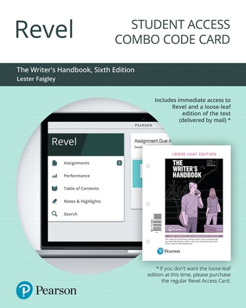 Revel for the Writer's Handbook -- Combo Access Card 6th ed.